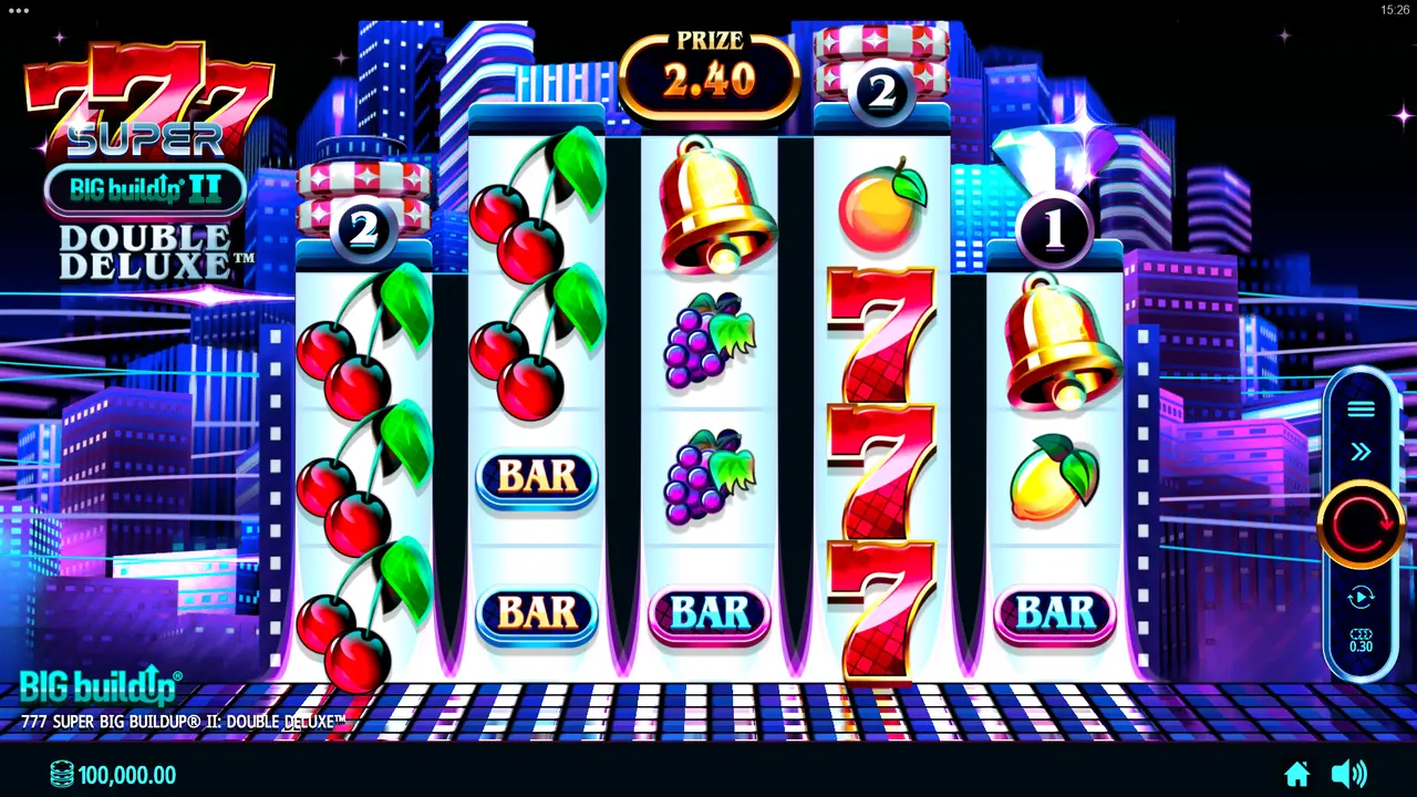 Play 777 Super BIG BuildUp II Double Deluxe and WIN $100