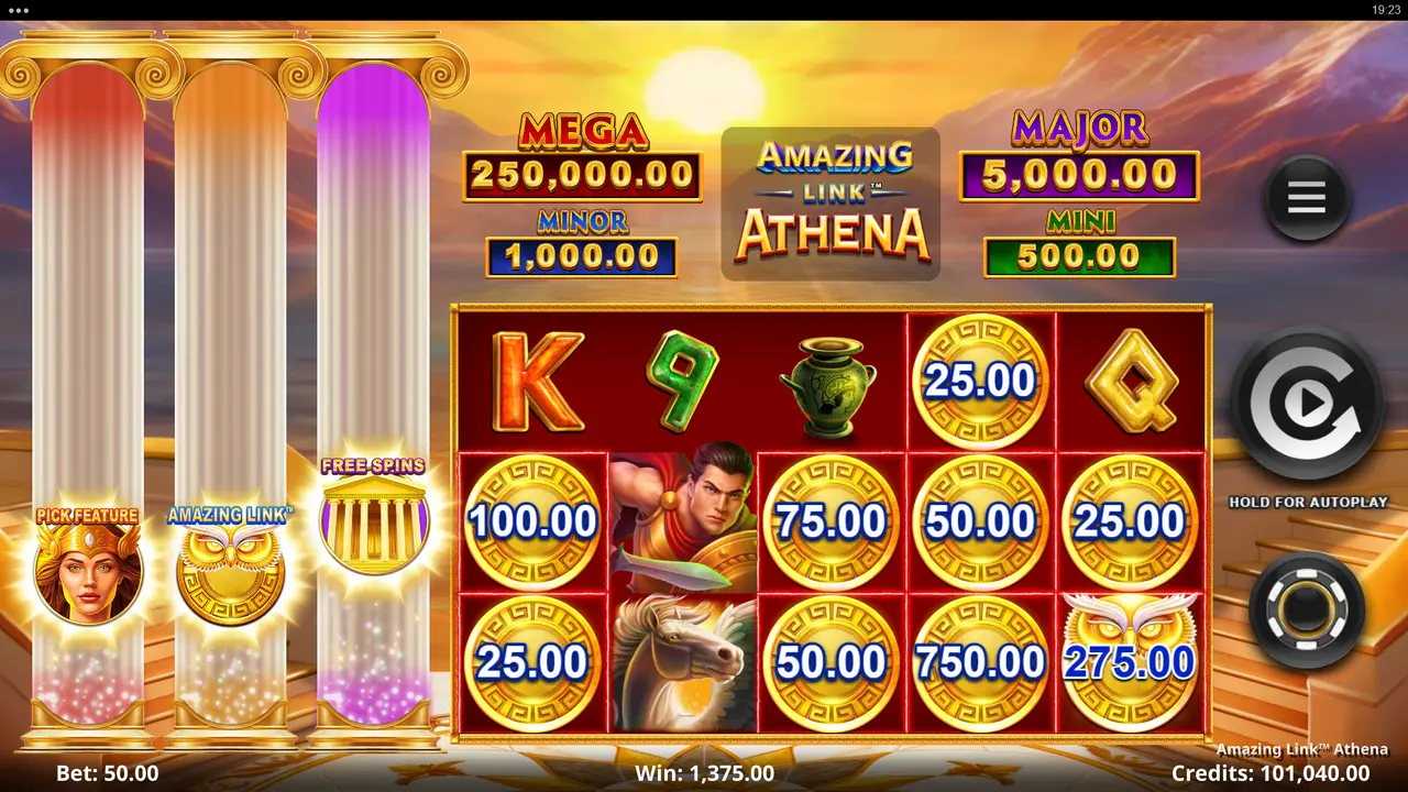 Play Amazing Link Athena and WIN $100!